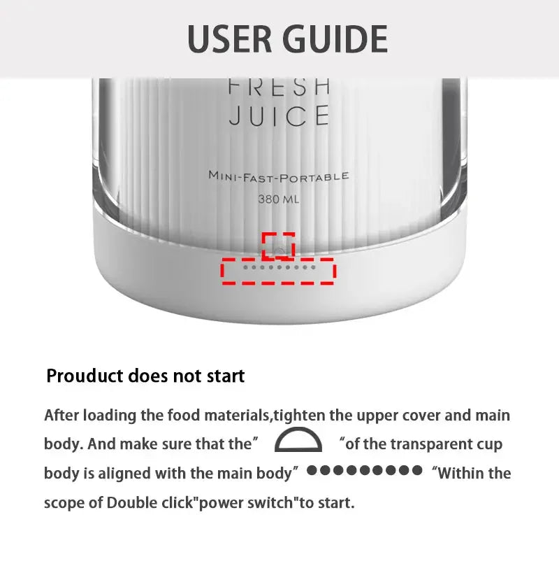 Portable Mini Electric Juicer Blender