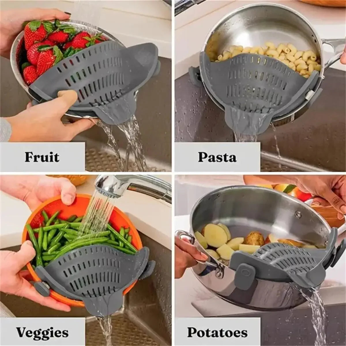 Adjustable Silicone Pot Strainer