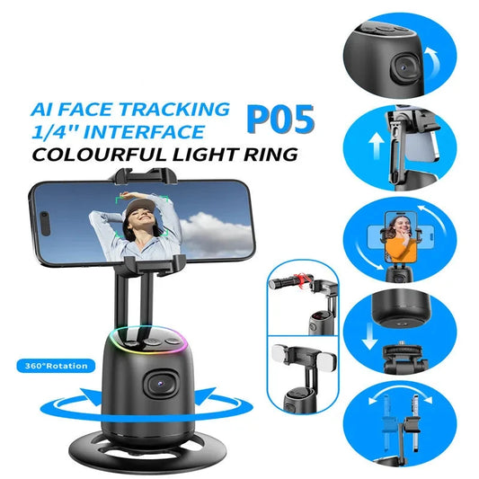 360 Gimbal Stabilizer Selfie Stand with lights